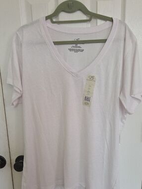 Bobbie Brooks White V-Neck Tee